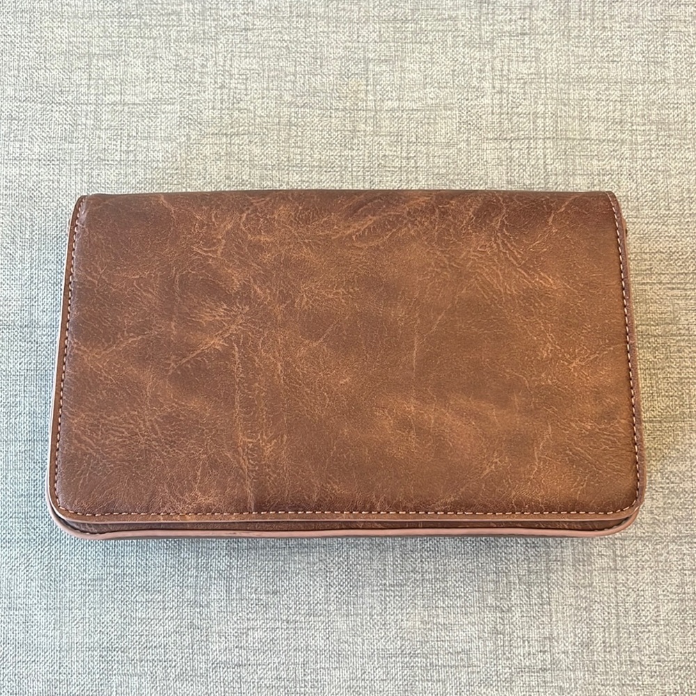 Brown Faux Leather Handbag
